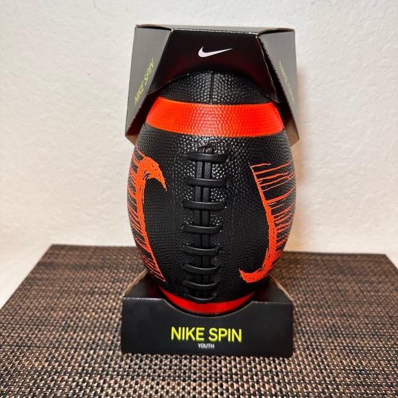 Nike Other - Nike Spin Football Youth Kids Junior High Orange/Black
